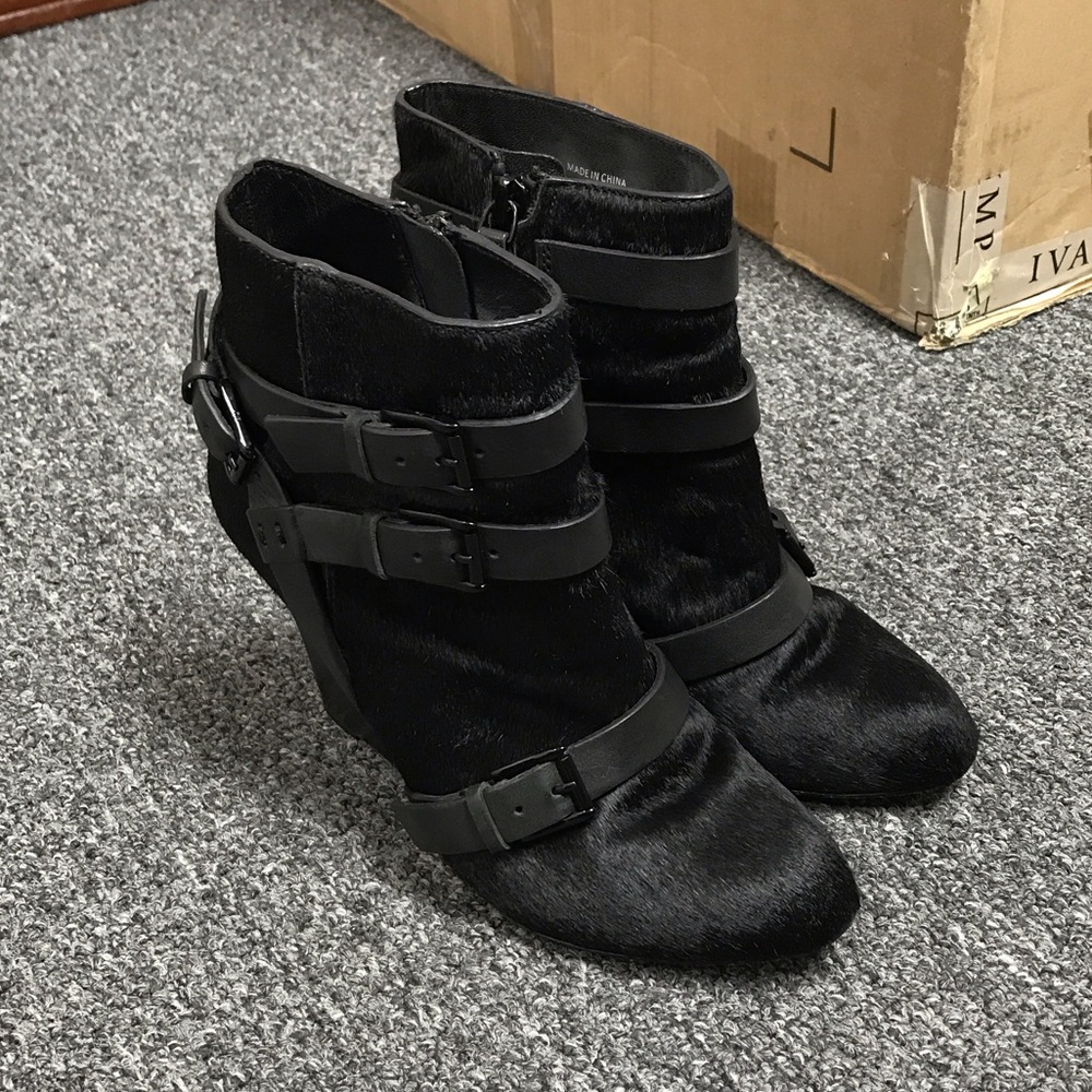 Rebecca Minkoff Black Strappy Ankle Booties